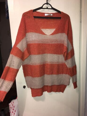 тёплая кофт кардиган: Кофта, Удлиненная модель, V-образный вырез, Оверсайз, Осень-весна, Стандарт — 3