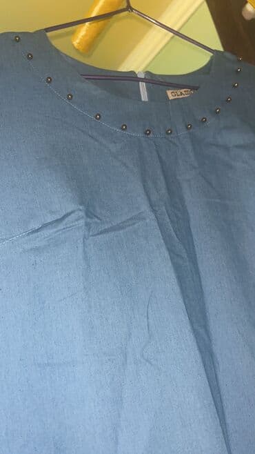 льняное платье халат: Новое платье На 48 р Ткань : тонкая джинса В отличном состоянии — 5