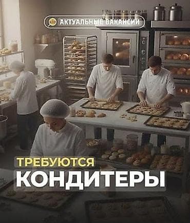 Пекари, Кондитеры: Требуется Кондитер, Оплата: Дважды в месяц, 1-2 года опыта — 1