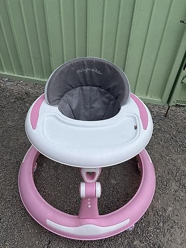 Детские ходунки Babywalker, розово-белые почти новые, пользовались 1 — 1