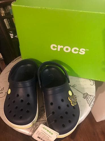 Crocs сабо/ сандали 34-35р оригинал!!! Новые!!! Темно - синий Цена в — 2
