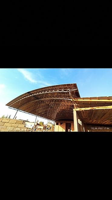 охрана сторож: Навес, Арочный, Металл, Поликарбонат, Установка — 1