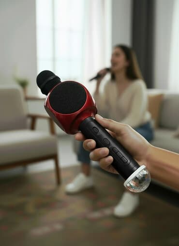 акустические системы cooldog с микрофоном: Беспроводной караоке‑микрофон с встроенной колонкой и светомузыкой - — 2