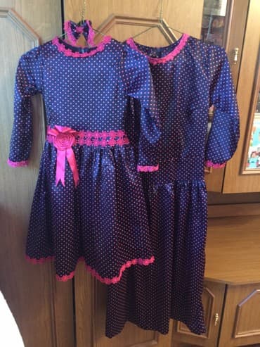 платья мама и дочь: L, цвет - Черный — 3