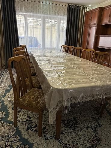 мебел зал: Стол и стул для зала, Б/у, цвет - Коричневый — 3