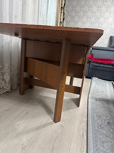 купить складной стол на кухню: Стол трансформер Для кухни, Стол-книжка, Длина, см: 1,70 см, цвет - Коричневый — 3