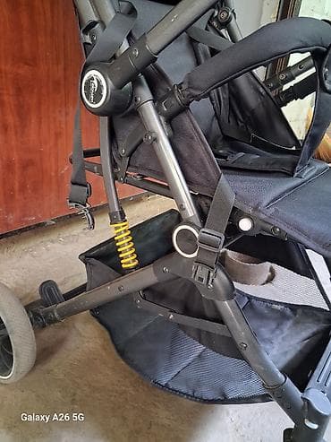 коляс: Коляска, Другой бренд, цвет - Черный, Б/у — 5