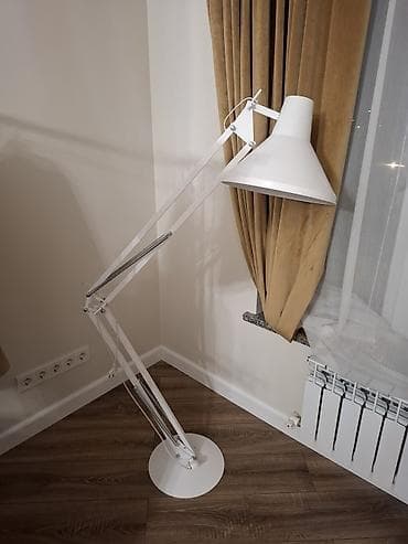 торшер латунь: Напольная лампа-«архитектор», белая Максимальная высота: 180 см — 2