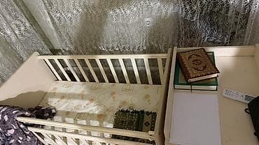 Оюн манеждери: Детская кровать-трансформер с комодом и пеленальным столиком — 2