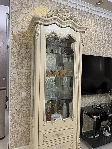 Шкафы: Стенка-шкаф, Тип стенки-шкафа: Горка, Для зала, Б/у, Особенности: Для хранения посуды — 2