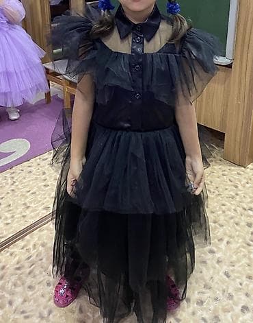 детские вещи б: Детское платье, цвет - Черный — 1