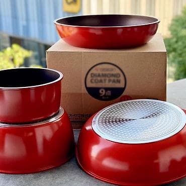 набор 142 предмета: 🍳 Набор посуды с алмазным покрытием IRIS OHYAMA Kitchen Chef H-IS-SE9 — 9