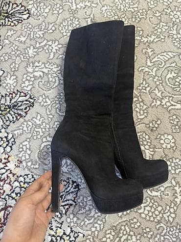 Отдам даром: Женские сапоги на высоком каблуке с платформой, размер 36-36.5 — 4