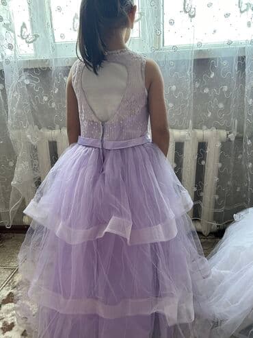 дом вещи: Детское платье, цвет - Фиолетовый, Б/у — 2