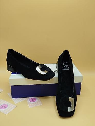 Новая коллекция! Балетки/туфли MO LKA - Цвет: черный - Материал