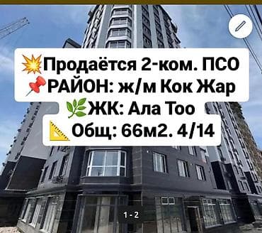 all group: 2 комнаты, 66 м², Элитка, 4 этаж, Готовая ПСО (под самоотделку) — 1