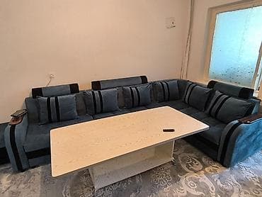 Модульные диваны: Угловой модульный диван с пуфом и столиком - Компоновка — 2