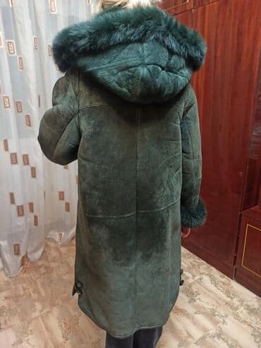 дешево дубленка: Дубленка, Классическая модель, Китай, Длинная модель, С капюшоном, L — 4
