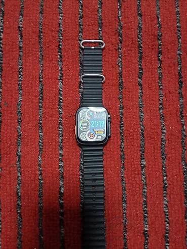 чехол для редми 9 с: Смарт-часы с прямоугольным сенсорным дисплеем и черным ремешком — 1