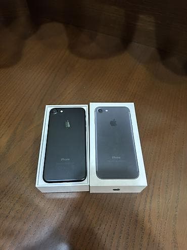 IPhone 7, Б/у, 32 ГБ, Черный, Коробка, Чехол, 72 %