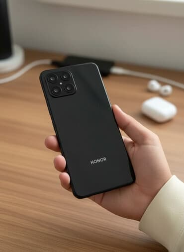 смарт соат: Honor X8, Колдонулган, 128 ГБ, түсү - Кара, 1 SIM, 2 SIM — 1