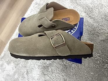 чемодан размер средний: Сабо, 37, Birkenstock, Новый, цвет - Серый — 2