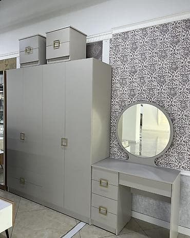 Спальный гарнитур, Шкаф, цвет - Серый