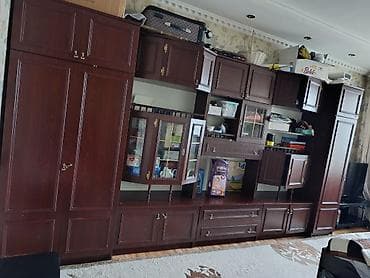 Гарнитур для зала, Б/у, Тумба под ТВ, цвет - Коричневый