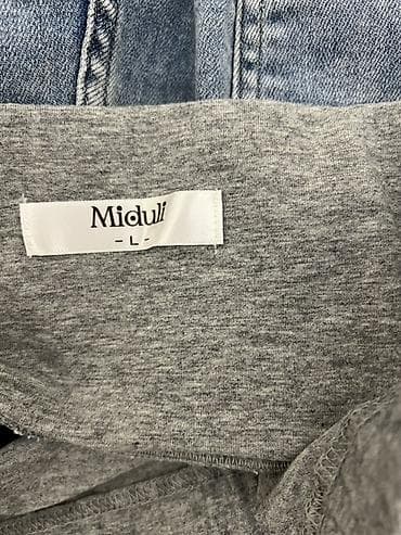 мама и дочка: Джинсовые летние шорты для беременных Miduli из тонкой мягкой джинсы — 3