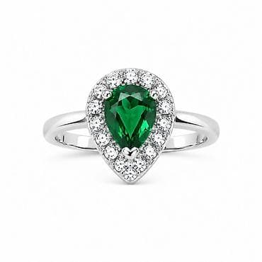 изумруд: Кольцо «Emerald» из серебра 925 — ADAMANT, Бишкек - Артикул: 14384 - — 2