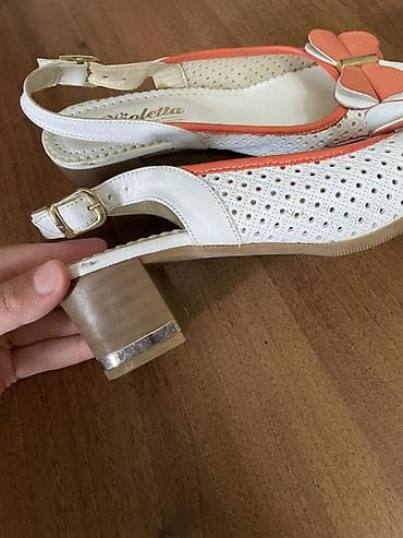 молекула 04: Босоножки, 36.5, 37, Violeta, Б/у, цвет - Белый — 2