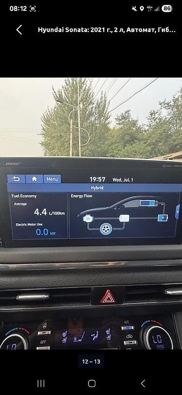 вампер соната: Hyundai Sonata: 2021 г., 2 л, Автомат, Гибрид, Седан — 2