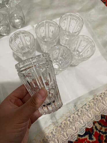 чай ичкен столдор: Набор стеклянных рюмок/стаканов для напитков - Комплектация: 6 штук в — 4