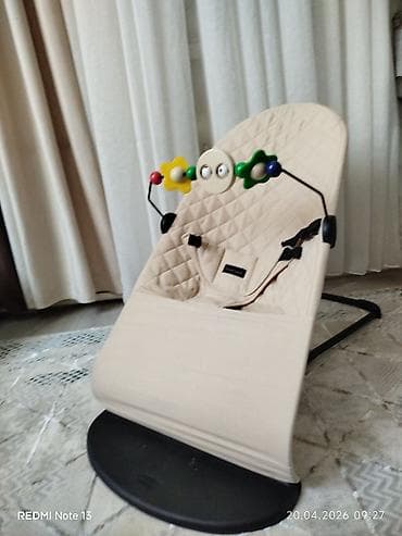 Детский шезлонг, Качалка, Железо, цвет - Бежевый