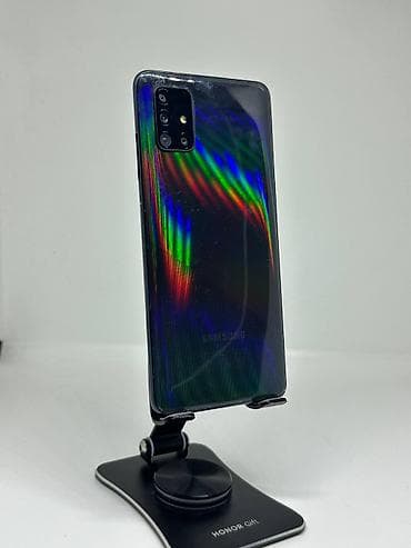 Техника и электроника: Samsung Galaxy A51, Б/у, 64 ГБ, цвет - Синий, 2 SIM — 3