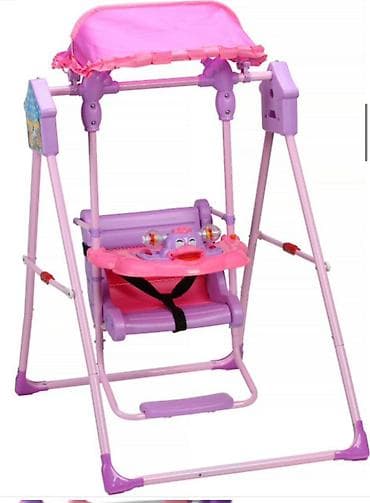 Детские напольные качели с козырьком - Тип: напольные качели для