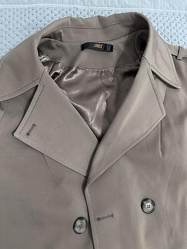 одежда мишки: Двубортный женский тренч LORCA - Цвет: тёплый беж/тауп. - Крой — 2