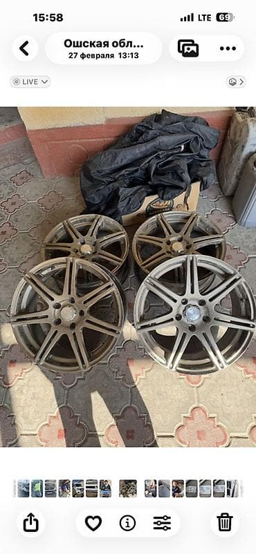 Литые Диски R 18 Комплект, отверстий - 5 at lalafo.kg Литые Диски R 18 Комплект, отверстий - 5