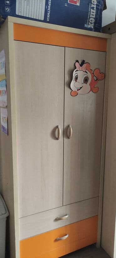 доска для учобы: Детский модульный набор мебели: рабочая зона с шкафами + платяной шкаф — 2