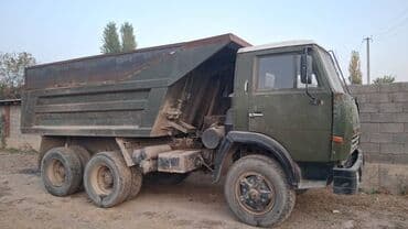 покрышка газ 53 цена: КамАЗ самосвал, трехосный (6×4), зеленая кабина. Металлический кузов — 2