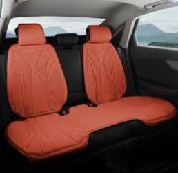 чихол сидения: Чехлы Алькантара, С подушкой, цвет - Красный, Новый, Бесплатная доставка — 2