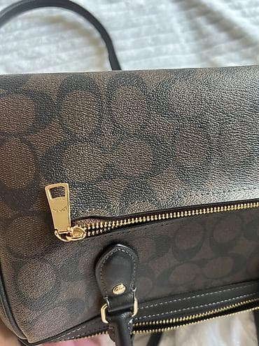 Аксессуарлар: Оригинал. Элегантная сумка Coach бочкообразной формы, выполненная в — 8