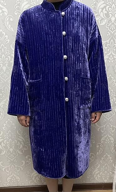 ЗВОНИТЬ: ЧАПАН ИЗ ДУБАЙСКОГО ВЕЛЮРА НАСЫЩЕННО ФИОЛЕТОВОГО ЦВЕТА