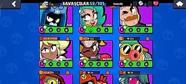 бравыл старс: Игровой аккаунт Brawl Stars - Коллекция: открыто 59 из 101 бойца - — 4