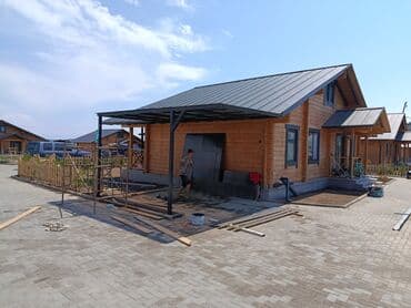 канек на крышу: Навес, Односкатный, Металл, Поликарбонат, Установка — 2