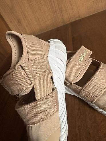 Балдардын кийим-кечелери жана бут кийимдери: Детские сандалии adidas Originals - Цвет: бежевый (нюд) с белой — 4