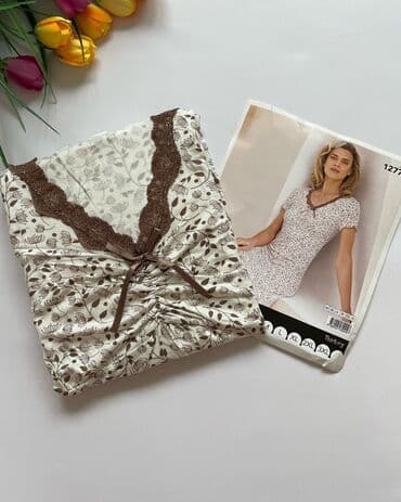 белая ночная сорочка: Пеньюары в наличии Шелковые Бамбуковые Главное красивые и вызывающие🫠 — 6