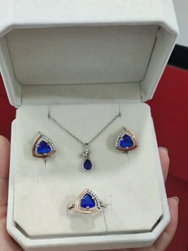 свадебные платья от производителя: Серебряный Набор+ Цепочка Серебро с напылением золото 925 пробы — 2