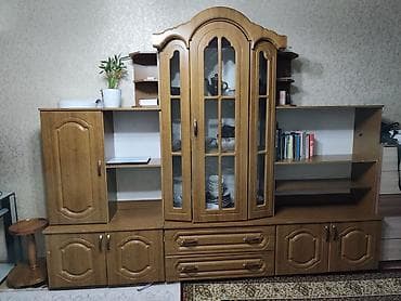 Стенка-шкаф, Тип стенки-шкафа: Модульная, Для зала, Особенности: Для хранения посуды