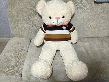 Мягкая игрушка — плюшевый мишка. - Цвет: молочно‑белый, мордочка с